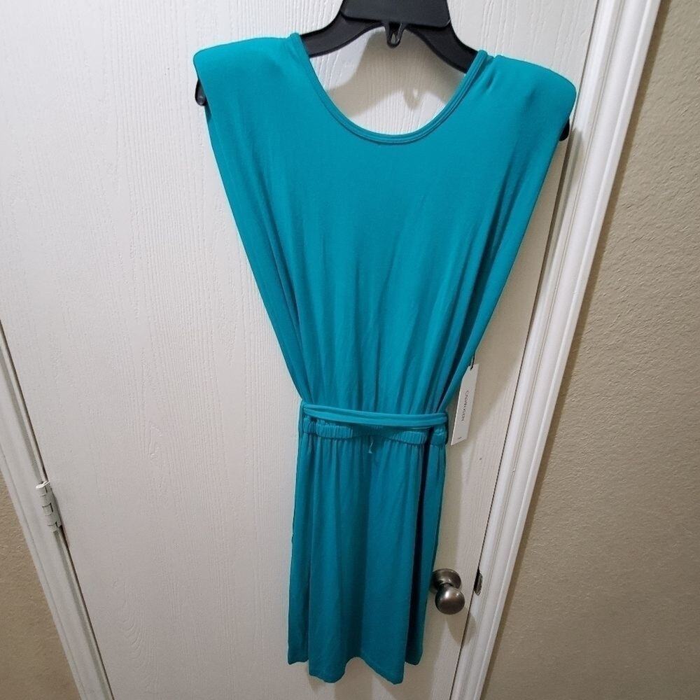 New‎ Vintage 80s style teal dress size 8 - Picture 3 of 7